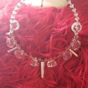 Gold and clear choker style necklace